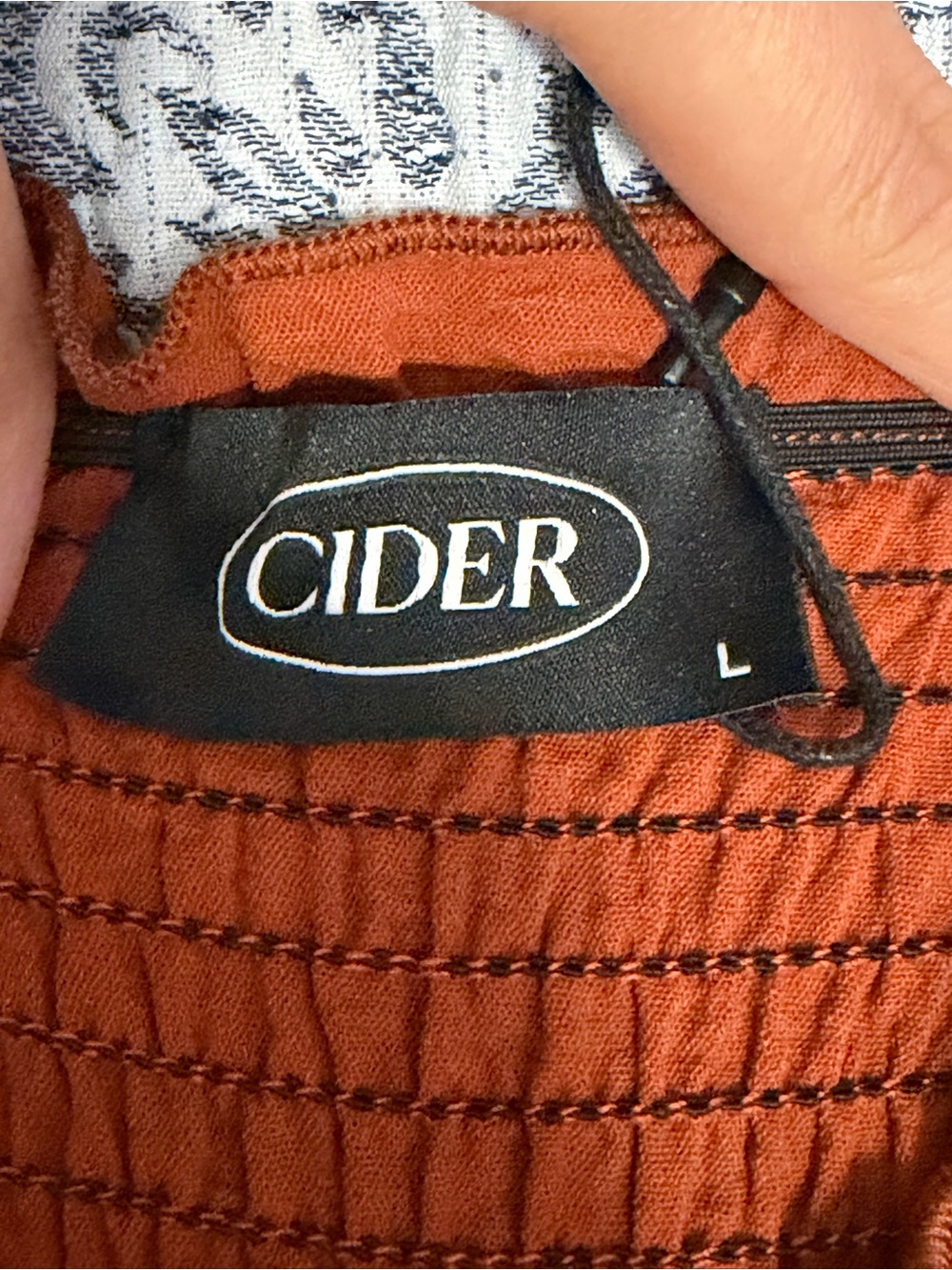 Cider Rust Smocked High-Low Ruffle Dress Large - Picture 7 of 7